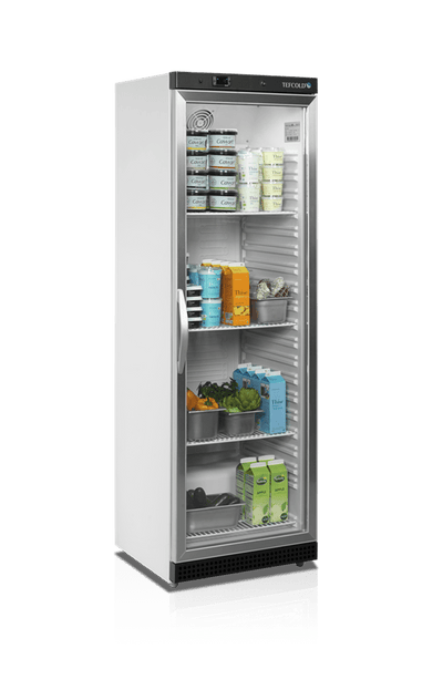 Display køleskab - Tefcold UR400G - 350 liter - 40 DB - 2,12 Kw/ 24 timer (hvid)