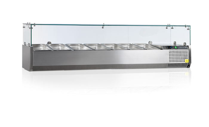 Tefcold VK 33-160 - Køleopsats til 7 x GN 1/4 - 160 cm bred