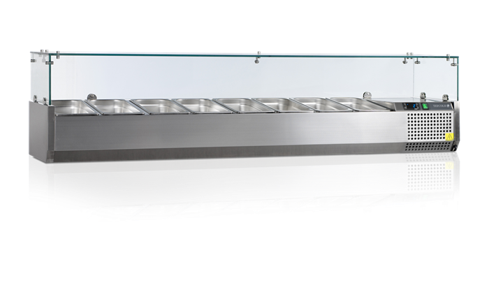 Tefcold VK33-180 - Køleopsats til 8 x GN 1/4 - 180 cm bred