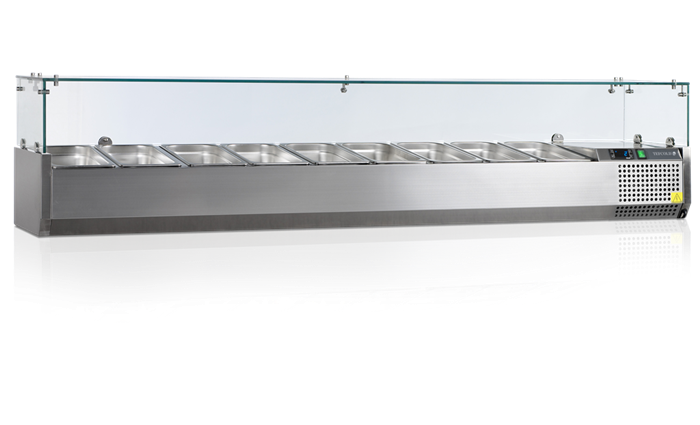 Tefcold VK33-200 - Køleopsats til 9 x GN 1/4 - 200 cm bred