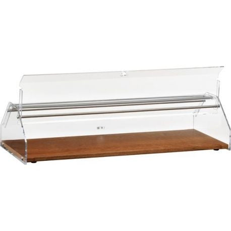 Small cake display with brown wooden base - 50 cm