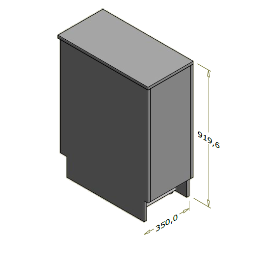 Bagdisk til lille vinskab - 35x70x91,96 cm