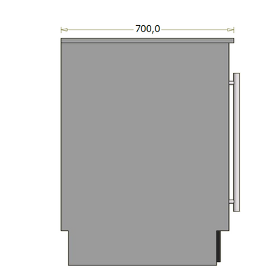 Bagdisk til lille vinskab - 35x70x91,96 cm