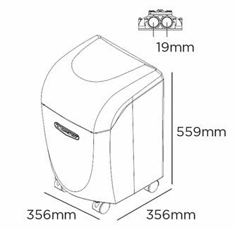 Blødgøringsanlæg Kinetic CC206 dimensioner