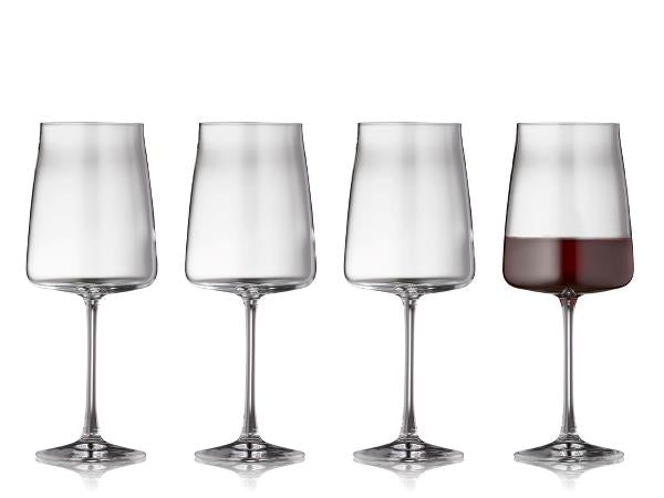 4 stk. Lyngby Glas Krystal Zero Rødvinsglas, 54 cl