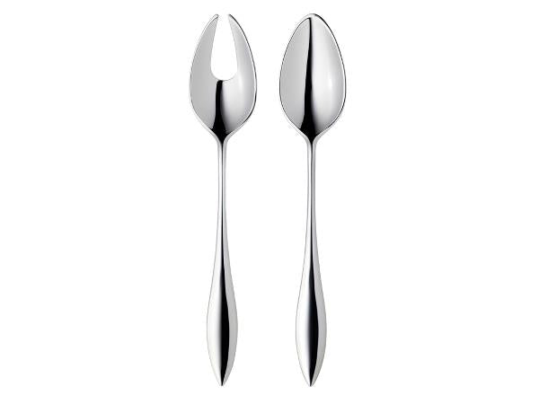 12 stk. Gense Indra Salatbestik 27,6 cm Blank stål