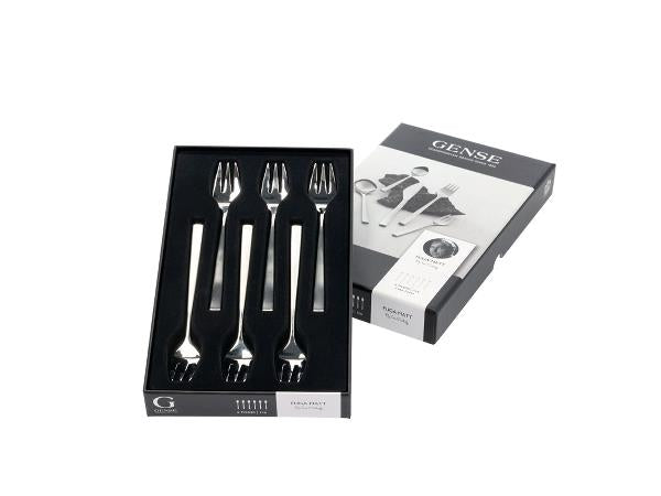 Gense Fuga Kagegaffel 15,5 cm 6 stk. Mat/Blank stål