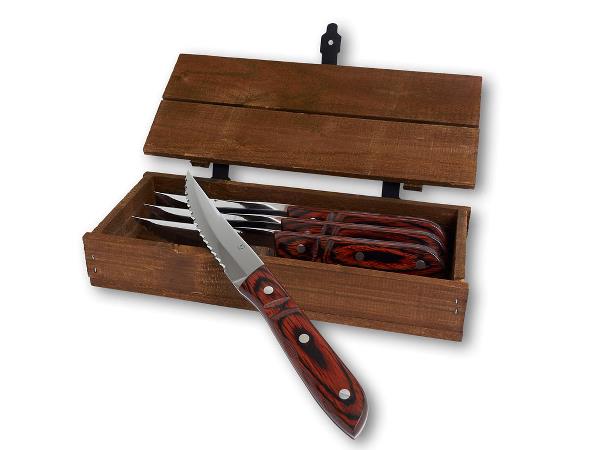 Gense Old farmer classic Steakkniv xl 23,5 cm 4 stk. Træ/Stål