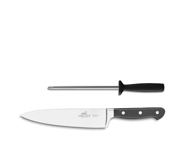 Lion Sabatier International Pluton Kniv og strygestål 2 dele Stål/Sort