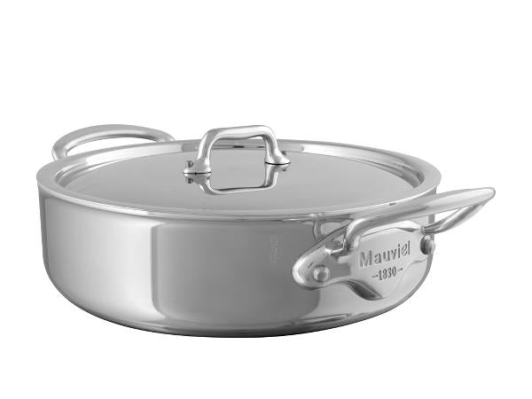 Mauviel Cook Style Gryde med stållåg lav Dia 28 x 10 cm 5,7 liter Stål