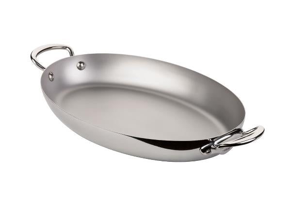 Mauviel Cook Style Pande med 2 greb oval 30 cm Stål
