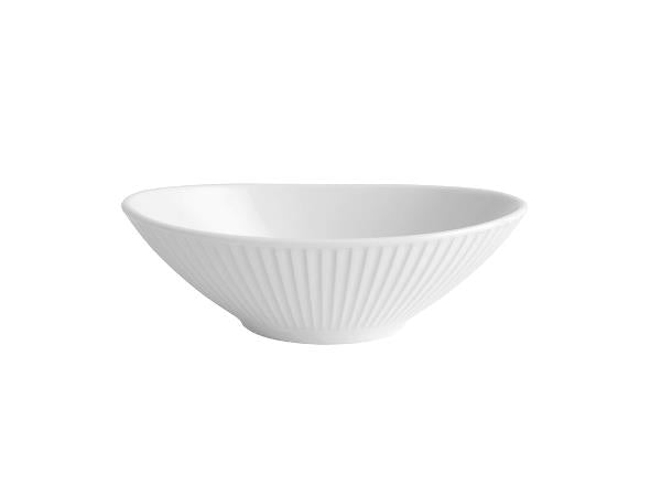 6 stk. Pillivuyt Plissé skåle L:16 cm B:10 x H:4,5 cm - Hvid - Ovnfast