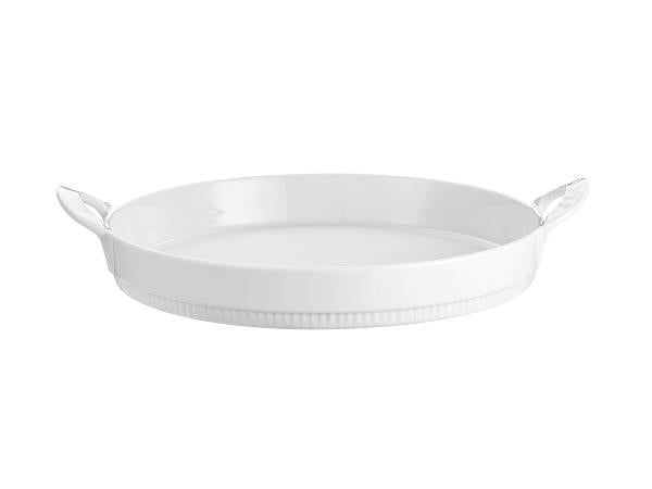 2 stk. Pillivuyt Toulouse fade med håndtag - Ø30 cm  - Hvid - Ovnfast (Tilbehør eller stor ret)