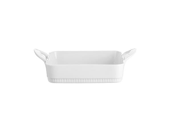 2 stk. Pillivuyt Toulouse fade med håndtag - 17,5 x 17,5 cm H:4,5 cm 80 cl  - Hvid - Ovnfast (Tilbehør)