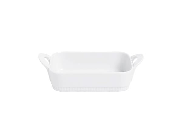6 stk. Pillivuyt Toulouse fade med håndtag - 16 x 11 cm  40 cl  - Hvid - Ovnfast (til salsa/dip/tilbehør)