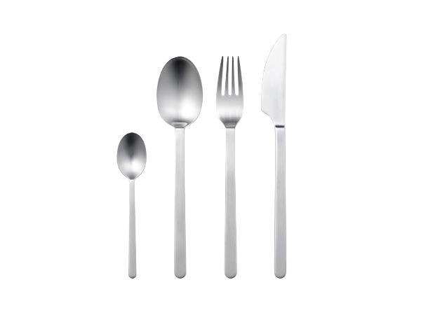Bestiksæt NORM i mat stål bestående af 64 stk. kniv, gaffel, spiseske og teske (Jacob Jensen design)