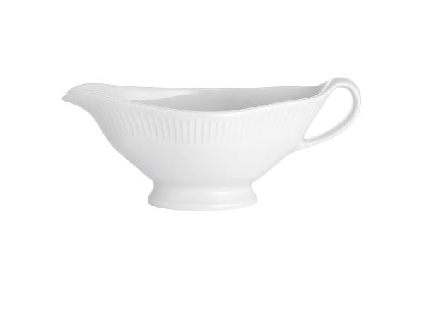 2 stk. Pillivuyt Plissé sovsekander L:20,5 cm x B: 9,5 cm 32  cl - Hvid - Ovnfast