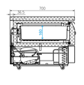 Køleskuffe/fryseskuffe Tefcold UD1-3 omstilbar - 77 liter - 2,39 kW/24 timer -  42 DB