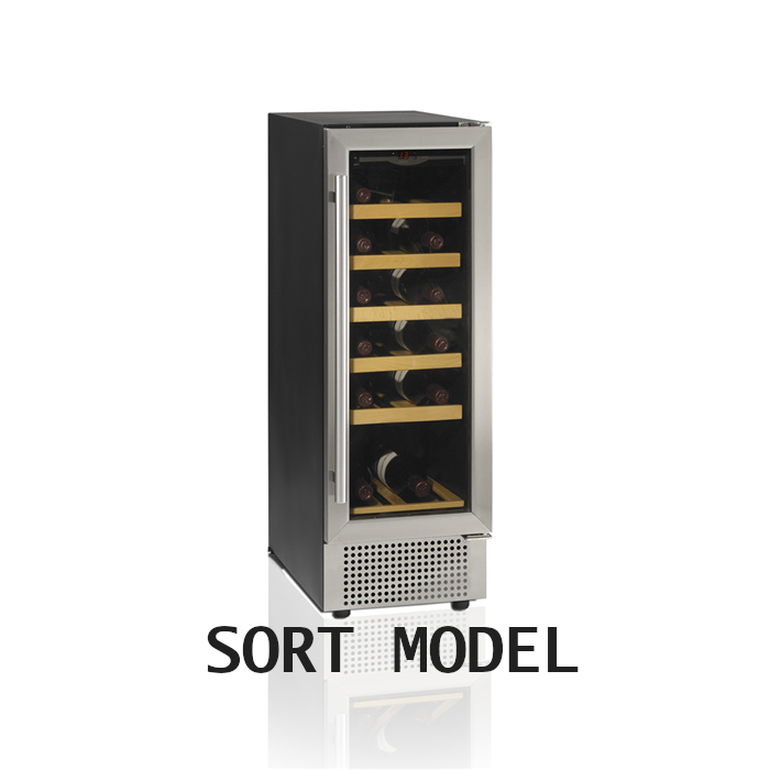 Smalt vinkøleskab - TW100-S - 5 til 18°C - Ventileret - 19 flasker - 40 dB - 0,27 kW/24 timer - 29,5 cm bred